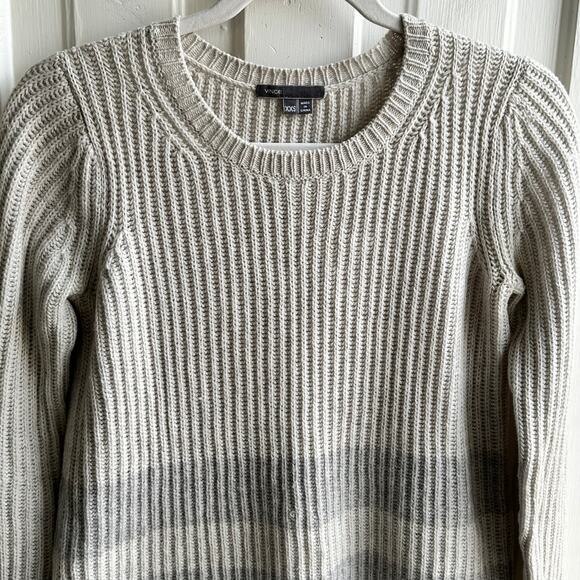 Vince Wool Cashmere Striped Ribbed Sweater - Picture 3 of 8